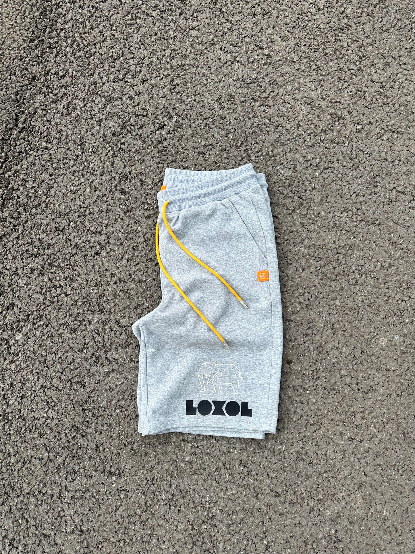 white and Black graphic shorts