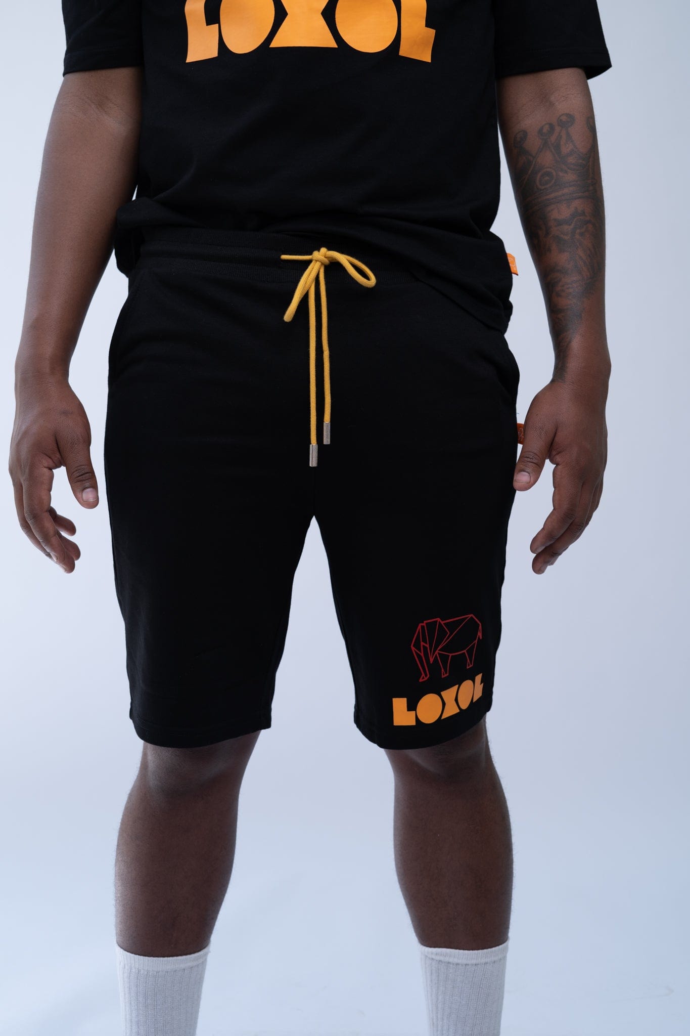 graphic red shorts UK